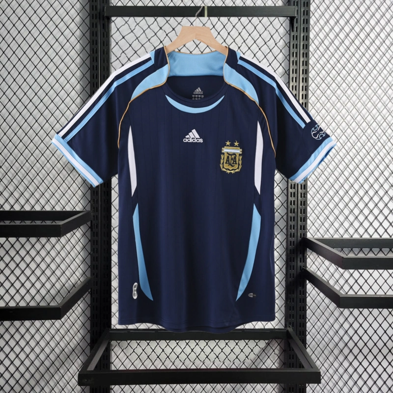 retro 2006 Argentina away MESSI football jersey Fan version