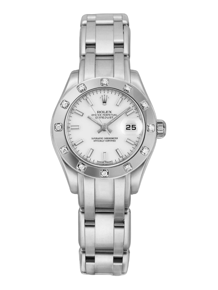 【Super Clone】Rolex Masterpiece Pearlmaster 80319 White Dial 29MM Lady Replica Watch