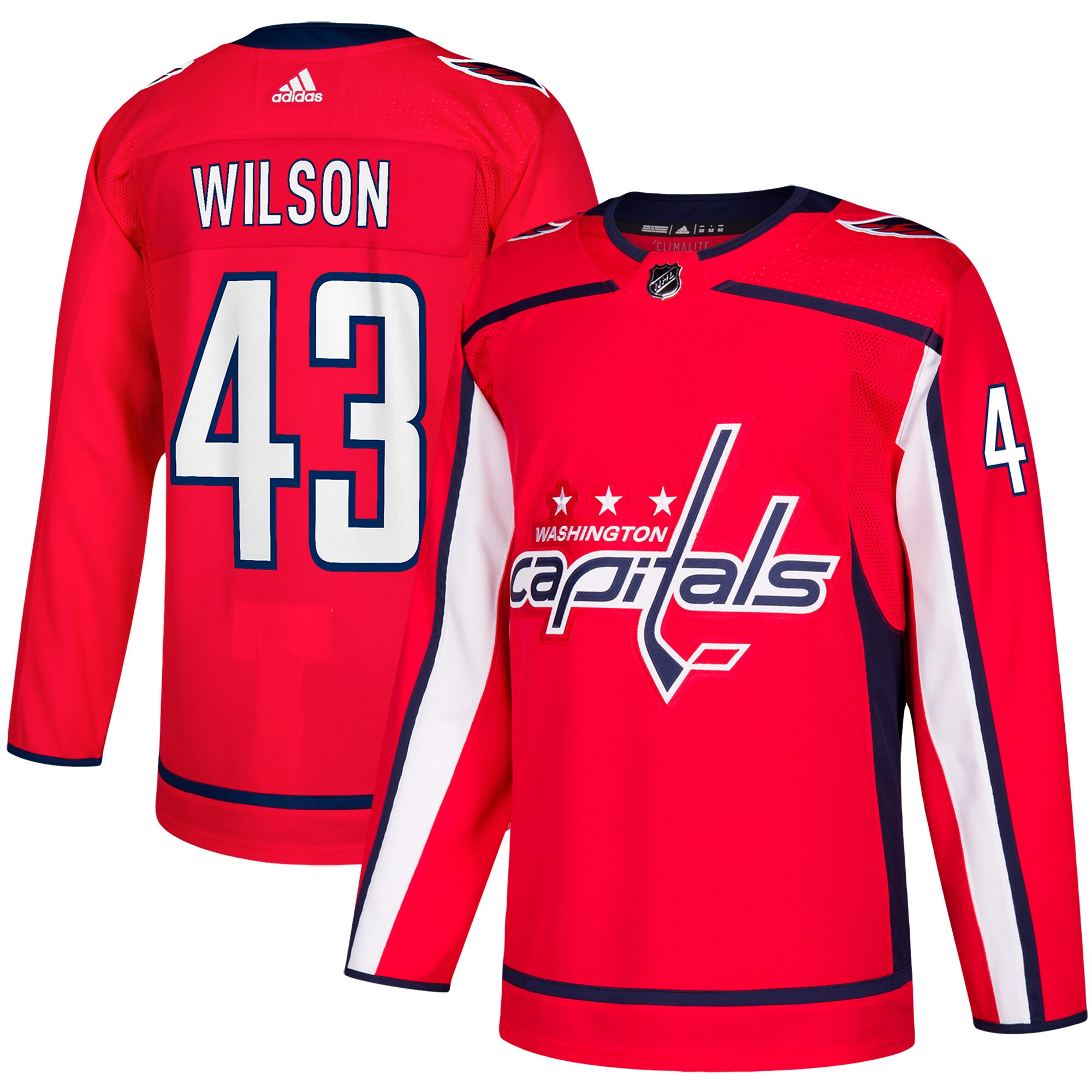 Tom Wilson Washington Capitals adidas Home Authentic Player Jersey – Red