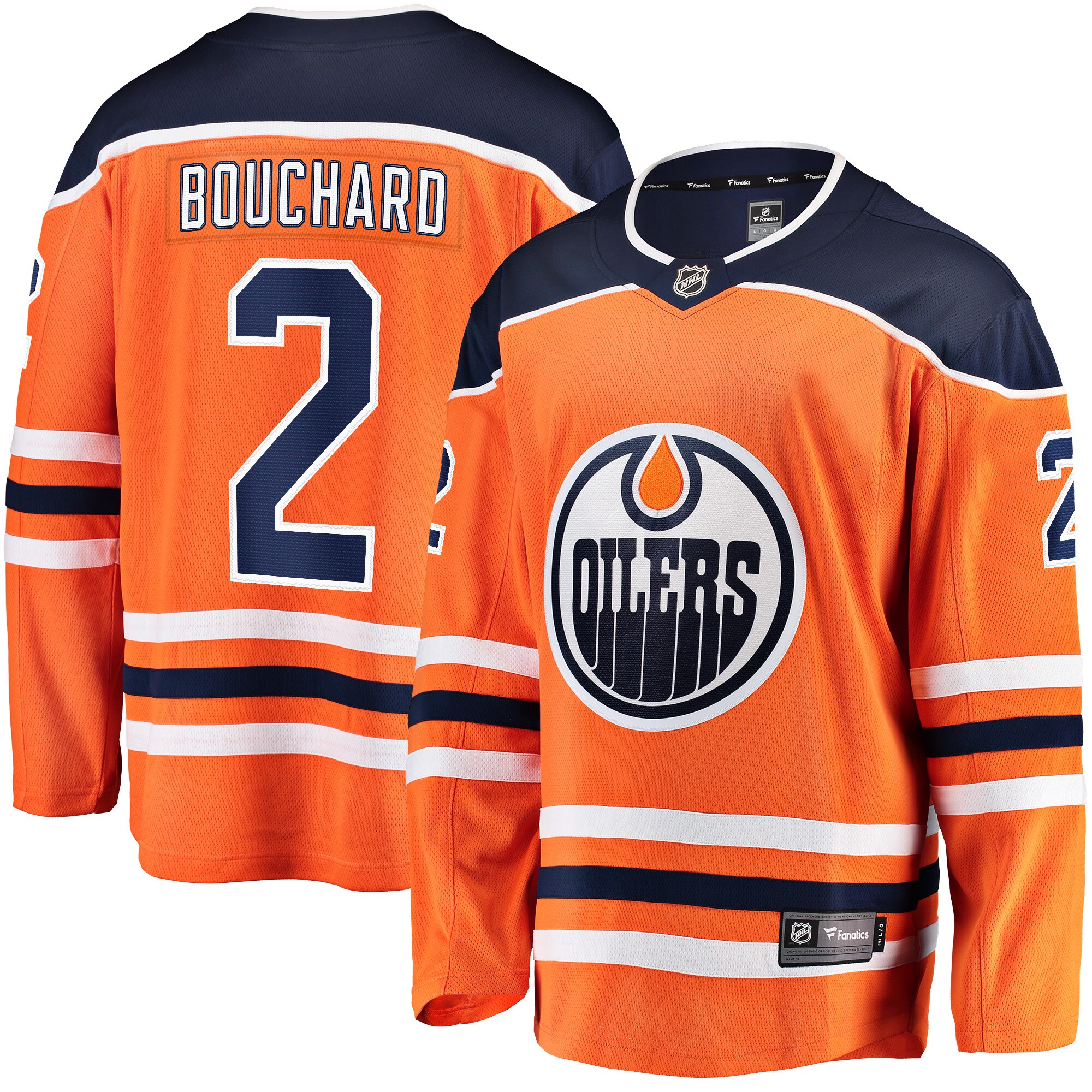 Evan Bouchard Edmonton Oilers Fanatics Home Breakaway Jersey – Orange