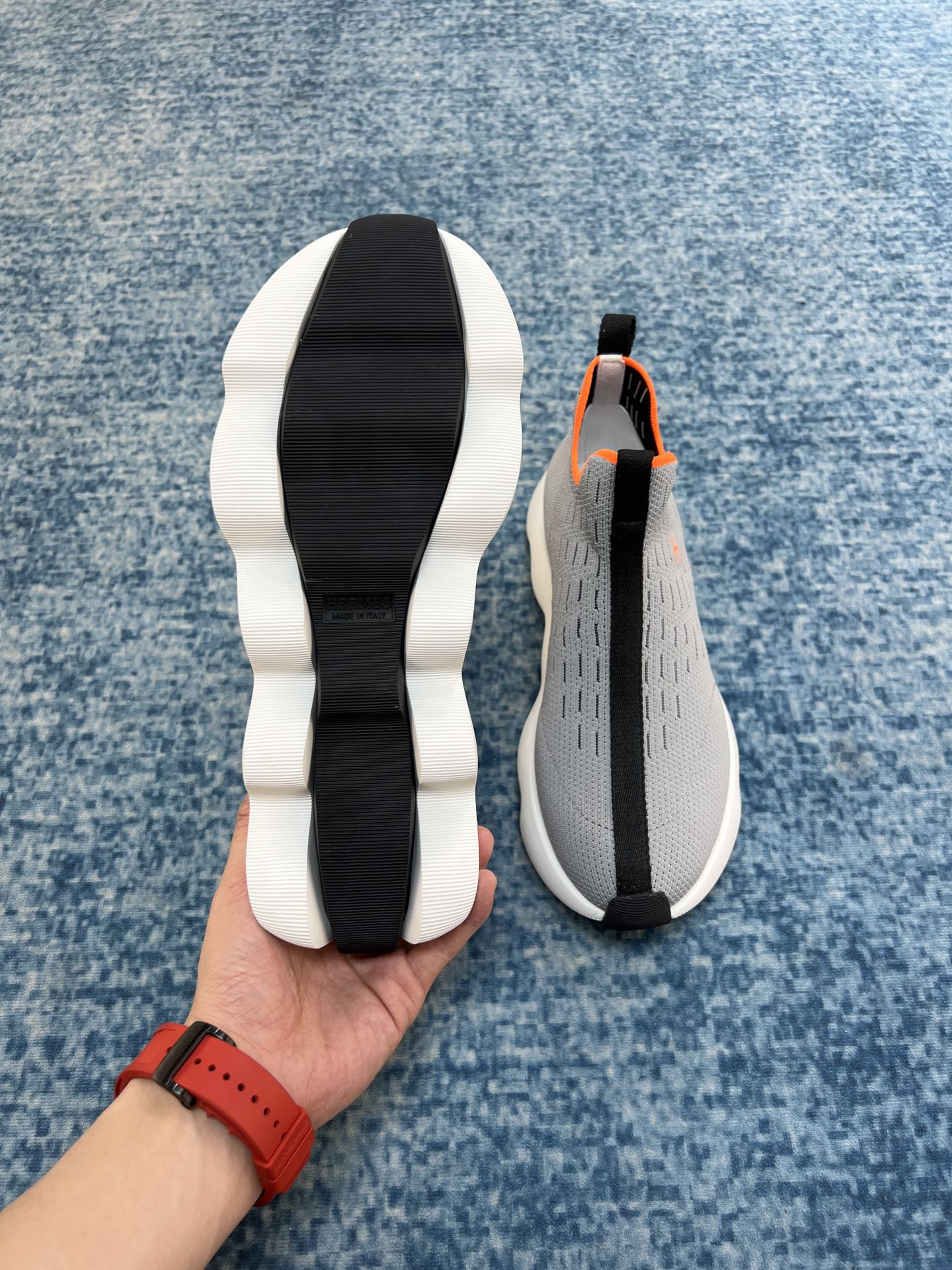 HERMES ECLAIR SNEAKER LIGHT GREY