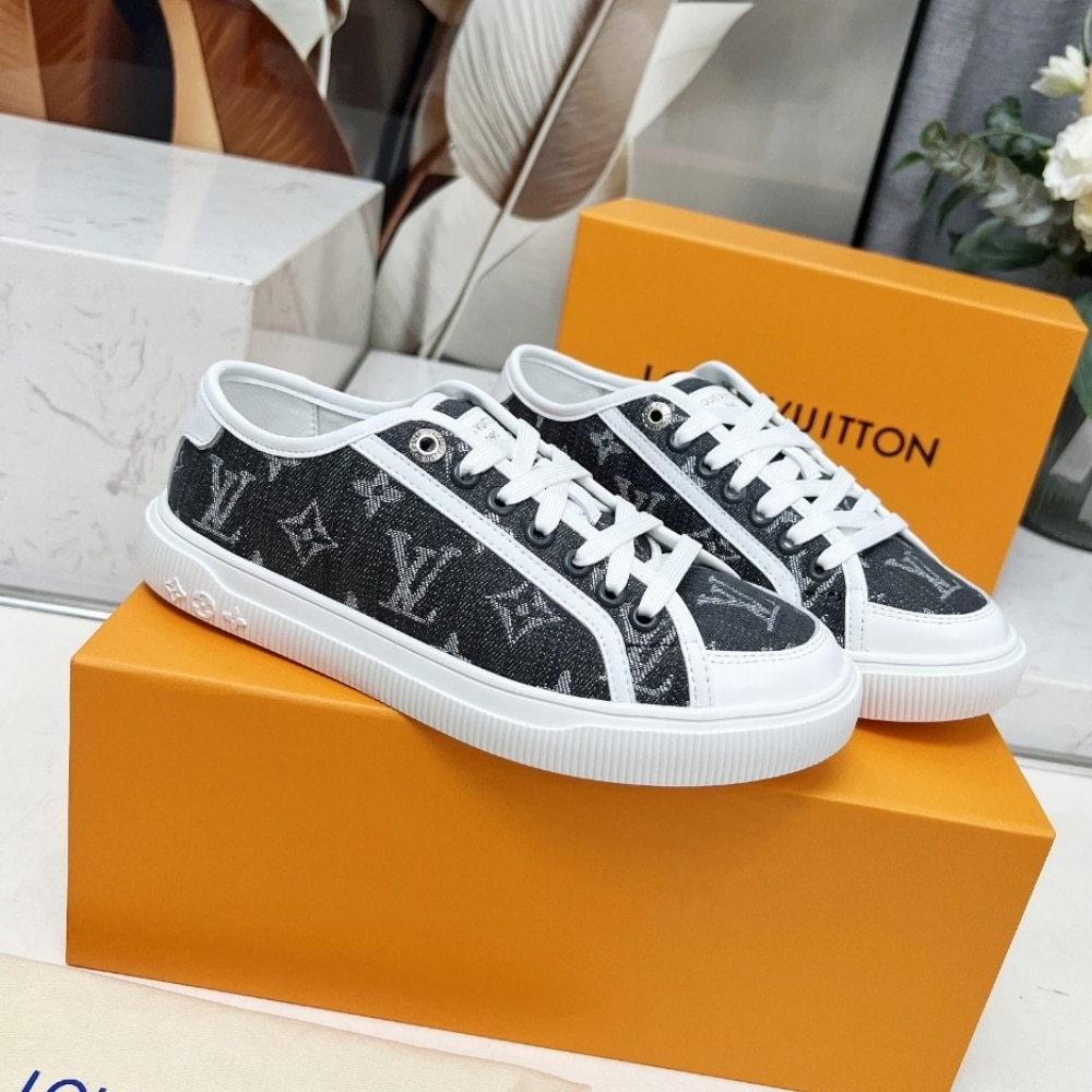 Louis Vuitton Lv Lagoon Sneaker Denim Gris 1Agygk