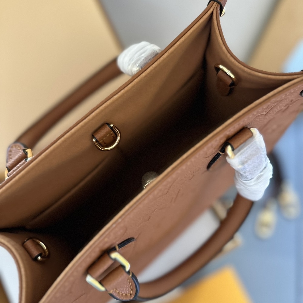 Louis Vuitton Onthego MM Monogram Empreinte Cognac 35Cm M12775