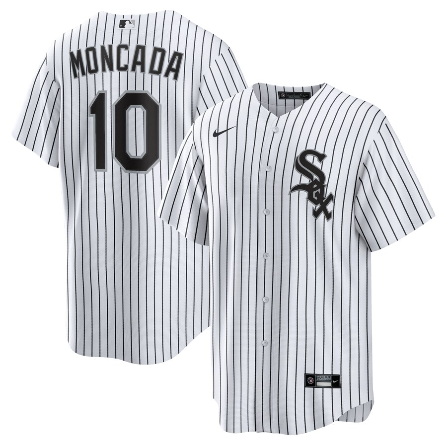 Yoan Moncada Chicago White Sox Home Player Name Jersey White