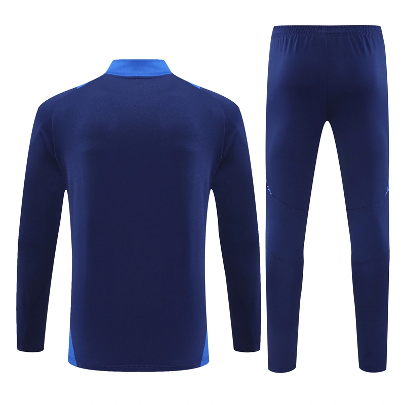 2024-25 Al-Nassr Half-Pull Training Suit Blue Football Shirt Set