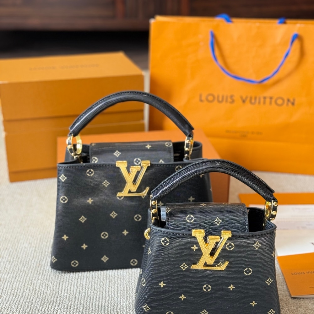 Louis Vuitton Capucines Mini Black 20cm