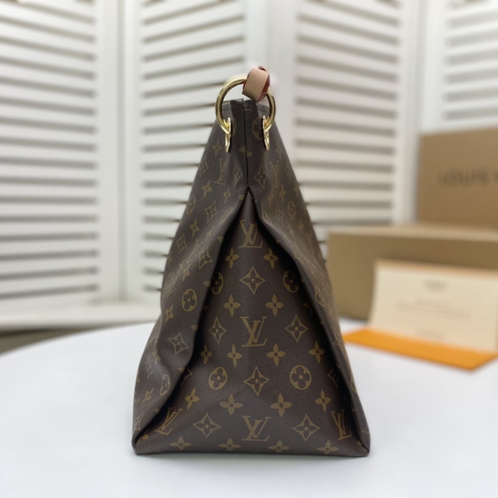 Louis Vuitton Artsy MM Monogram Canvas Hobo Bag Brown 41cm M44869