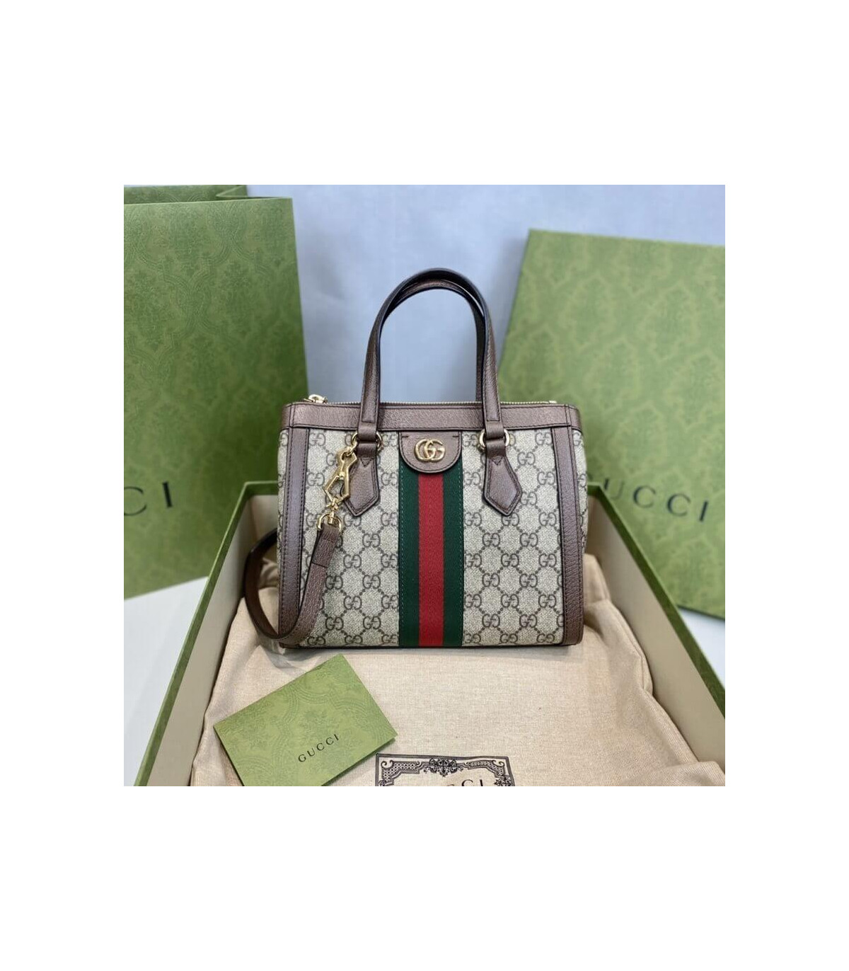 Gucci Ophidia GG Supreme Small Top Handle Tote Bag 24cm/9.4in