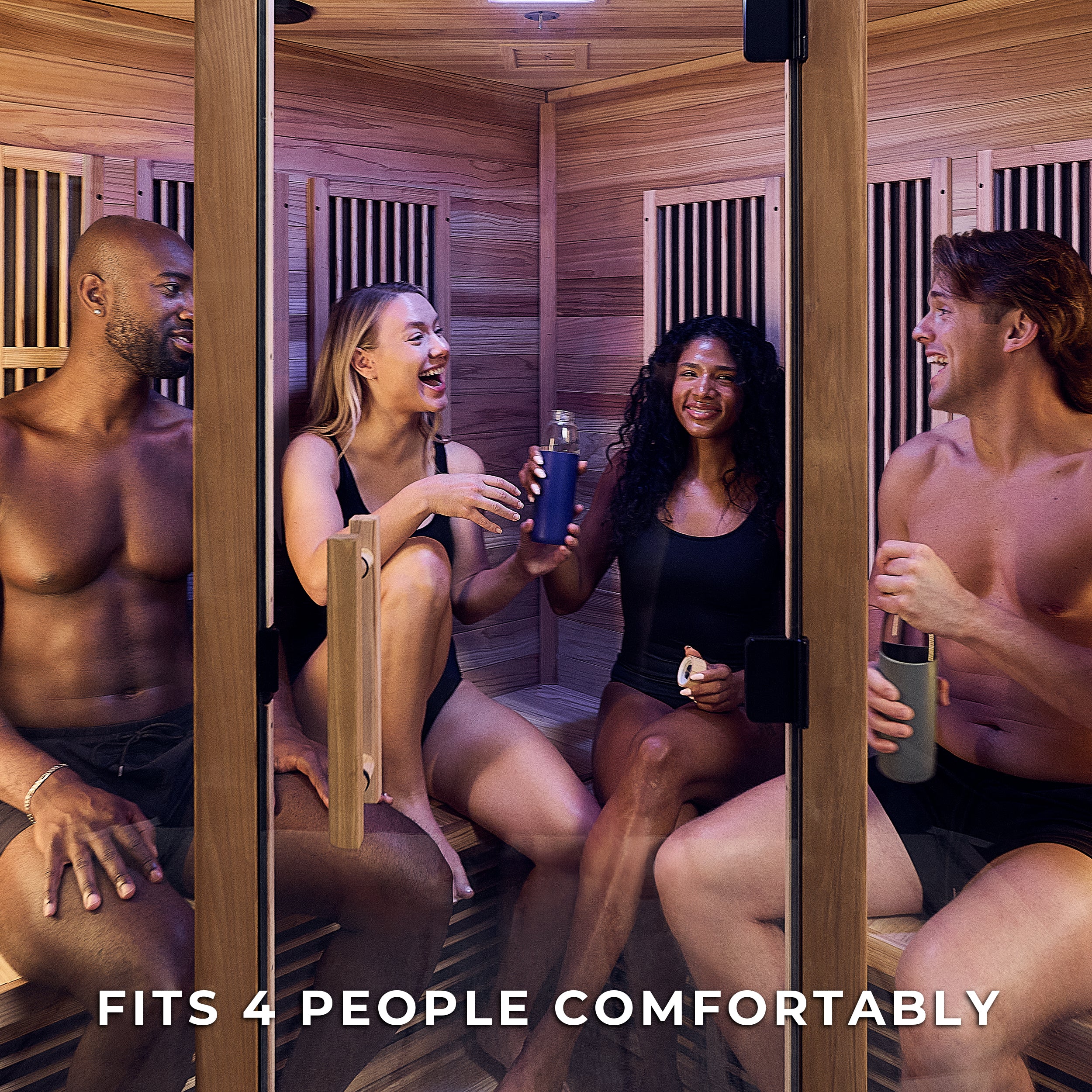 Rylan Indoor Infrared Corner Sauna �?4 Person
