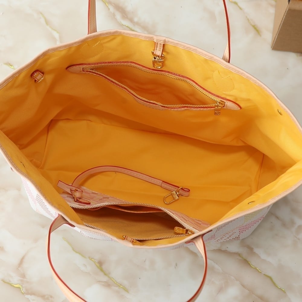 Louis Vuitton Neverfull MM Damier Canvas Peach 31Cm N40668