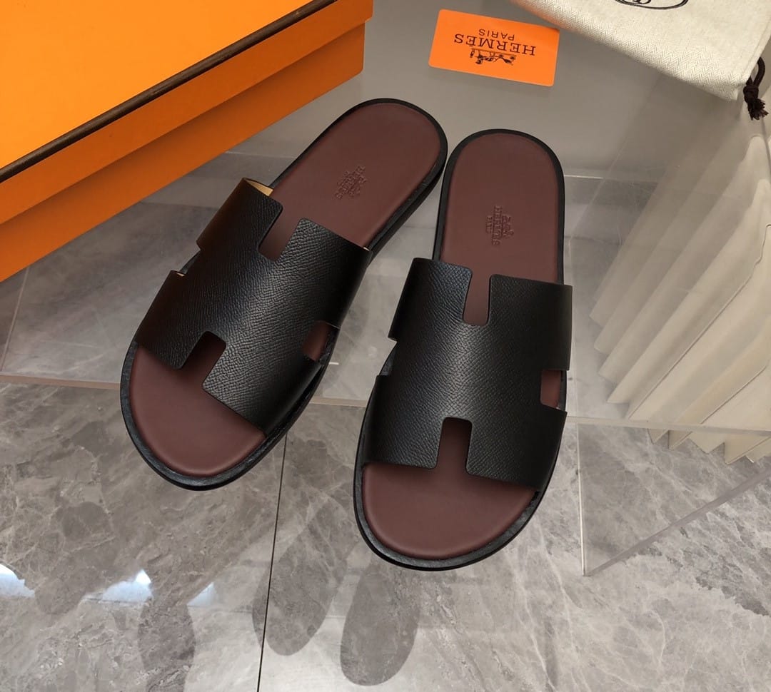 Hermes Izmir Sandal Black And Brown