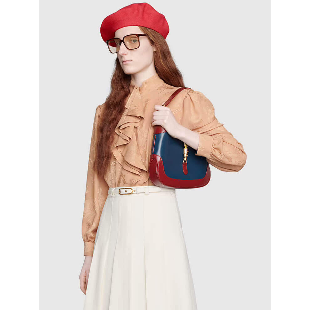 Gucci Jackie 1961 Small Shoulder Bag in Navy Leather 28cm