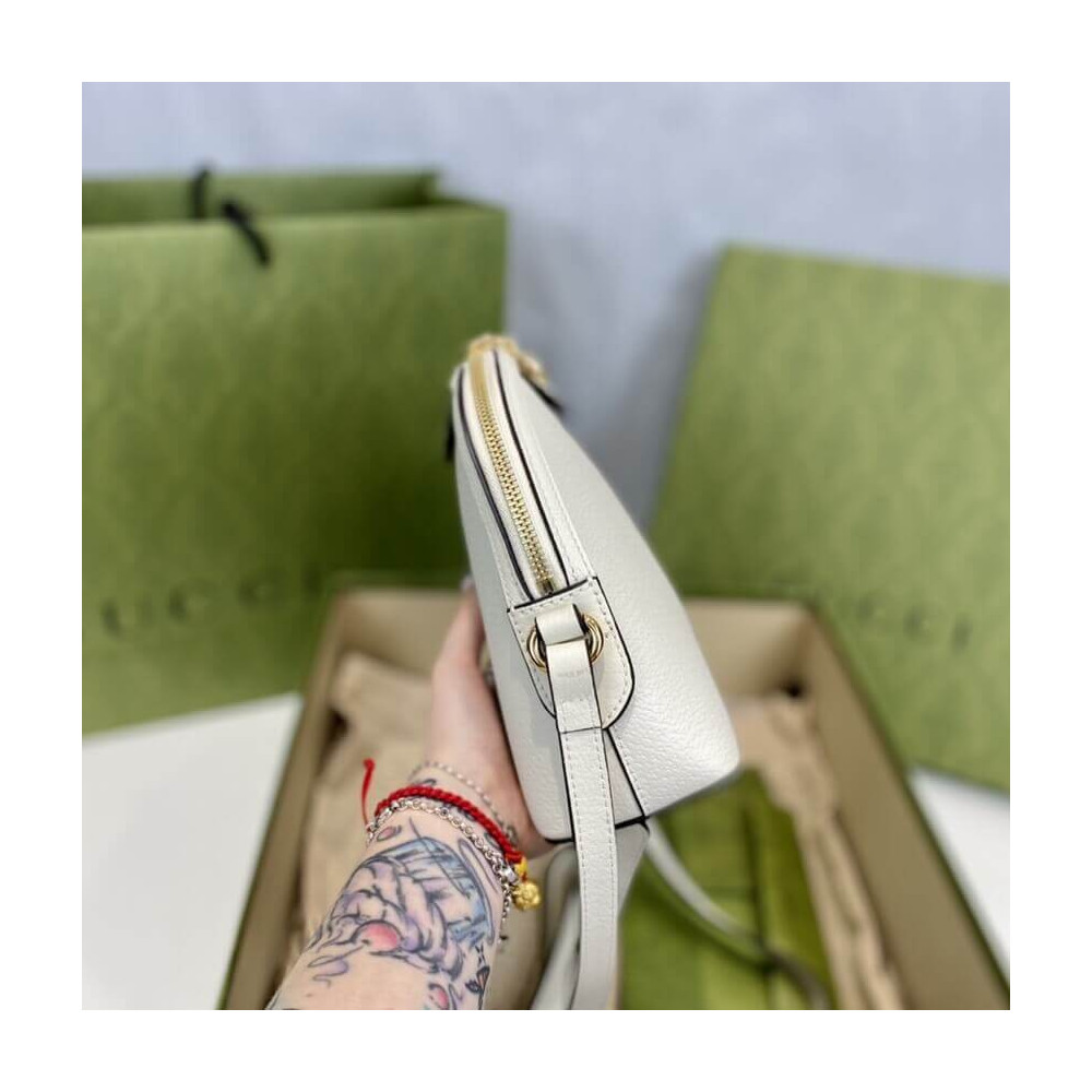 Gucci Ophidia Small Shoulder Bag in White Leather