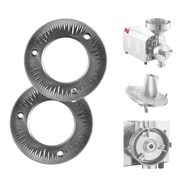 2PCS Grinding Sheets for Electric Grain Mill Grinder, Cast Iron Dry Grinding Discs, Replacement Grinding Plates Compatible with HN-2200, HN-3000 Corn Spice Mill Grinder