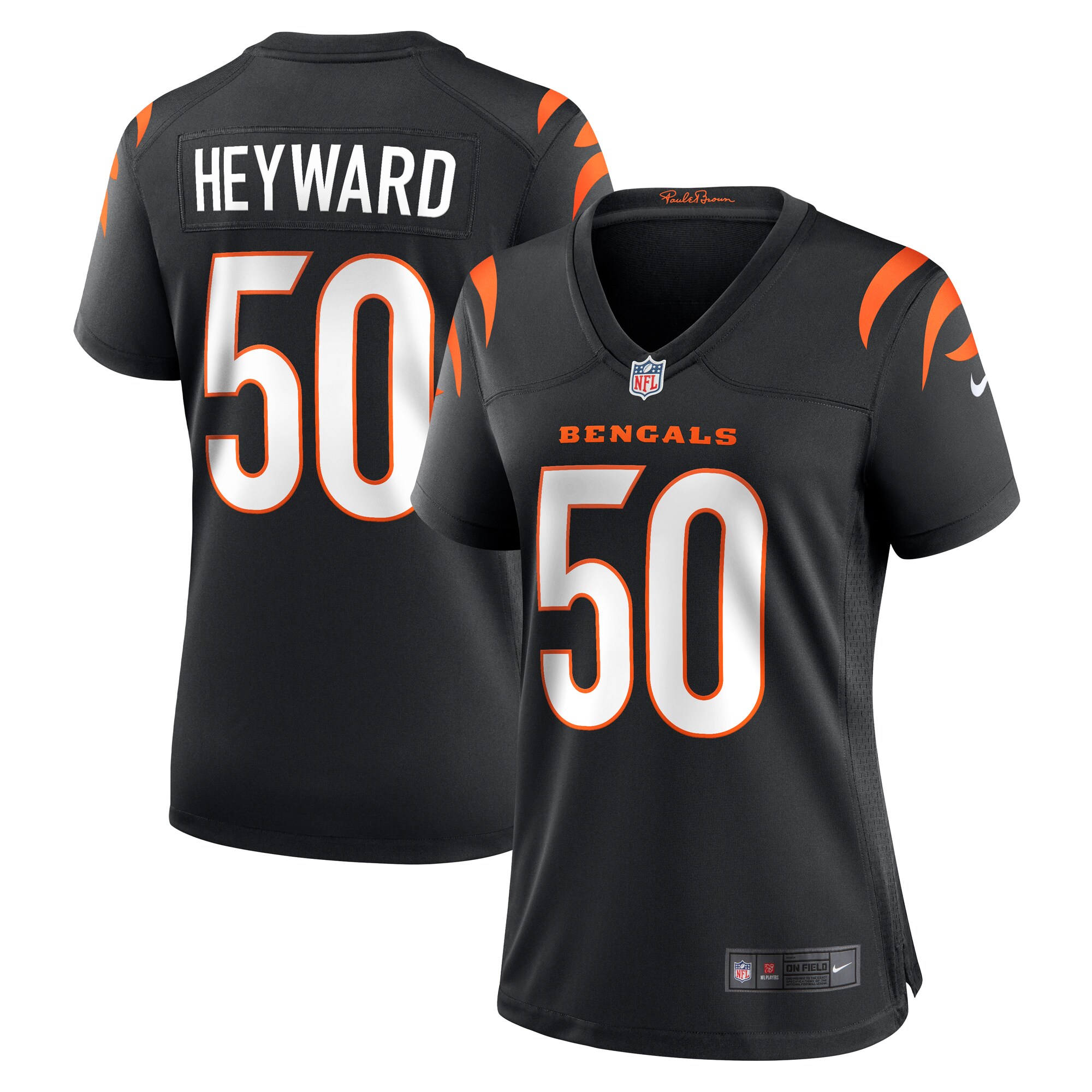 Shaka Heyward Cincinnati Bengals Nike Women's Team Game Jersey -  Black