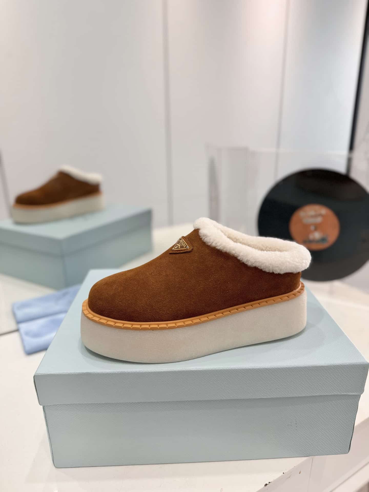 Prada Suede Mules Cinnamon 1S715N X0O F0401 F Zg50