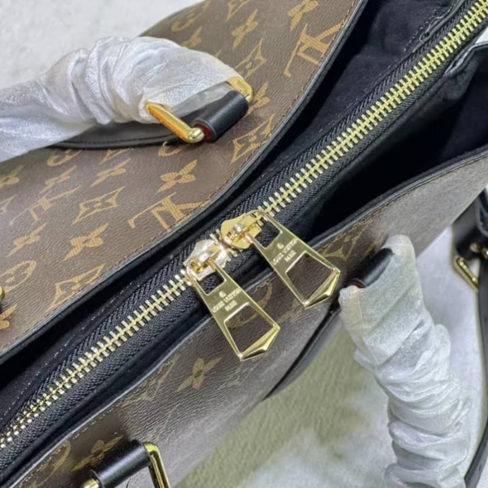 Louis Vuitton Soufflot MM Bag Monogram Canvas Black 36Cm M44817
