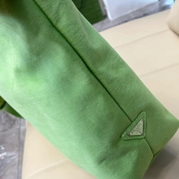 Prada Canvas Tote Bag Fern Green