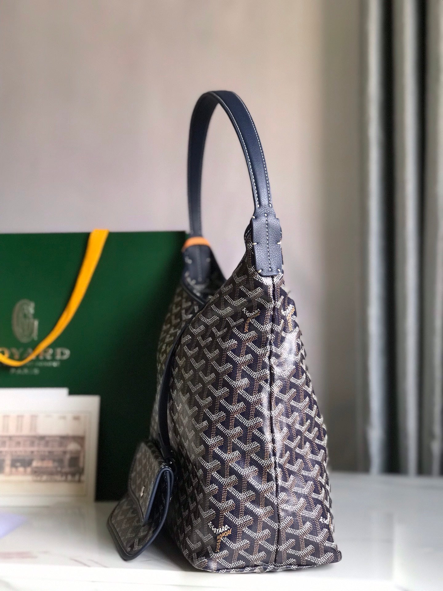 Goyard Hobo Boheme 42Cm Navy Blue Canvas