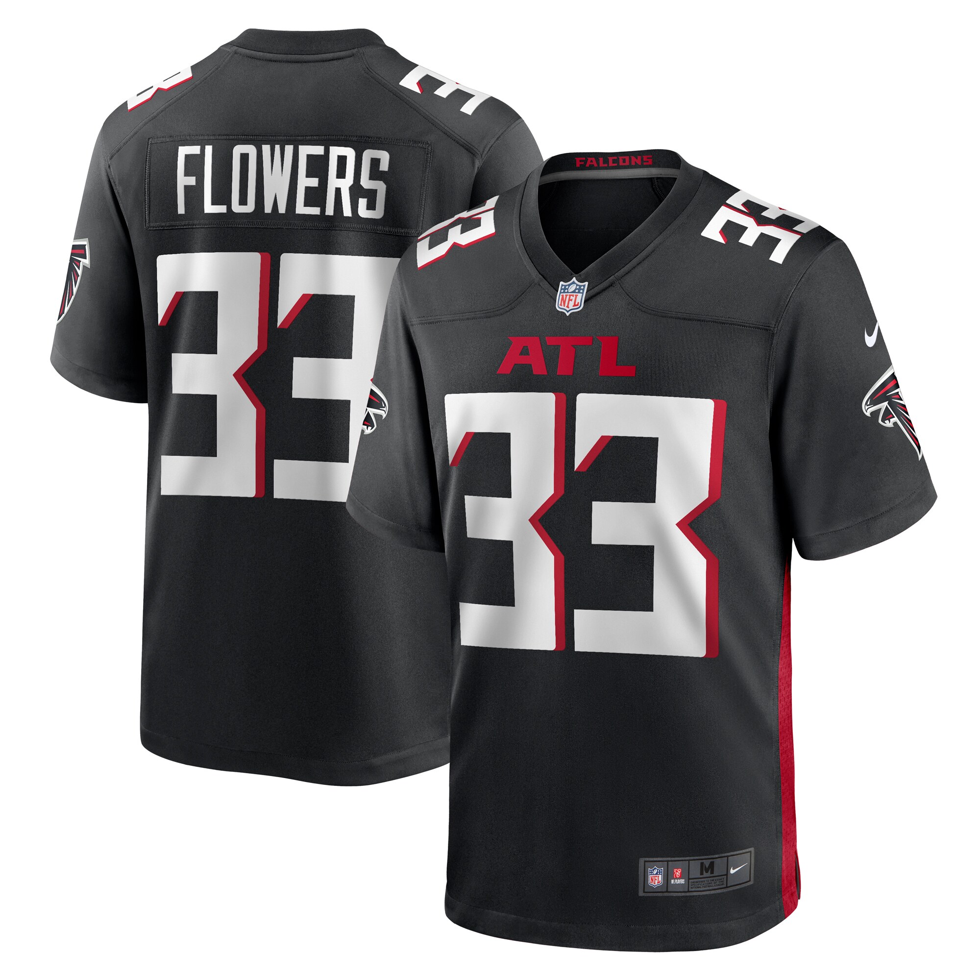 Tre Flowers Atlanta Falcons Nike Team Game Jersey -  Black