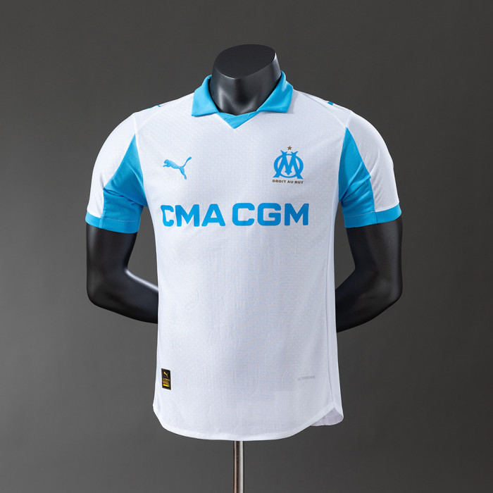 2025/2026 Ligue 1 Marseille Team Home Football Jersey Player Version
