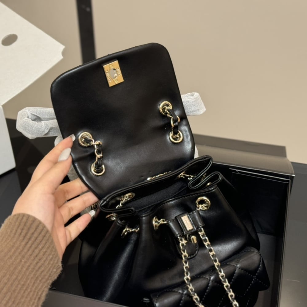 Chanel Mini Duma Backpack Black 20Cm As2908 B09750 94305