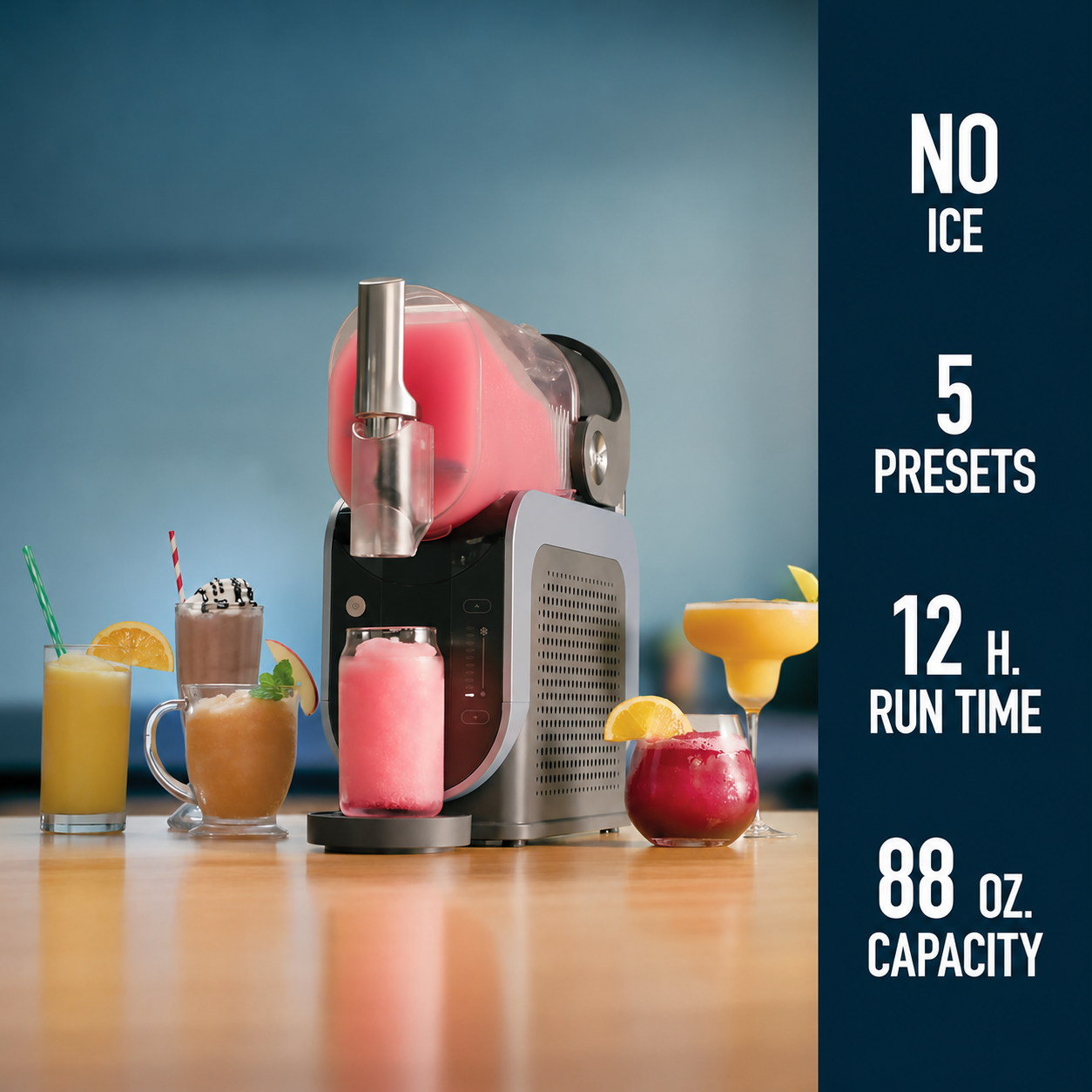 🔥Clearance Sale🔥SLUSHi FS301 Countertop Frozen Drink & Slushie Machine – 88oz Easy-Fill Capacity with 5 Preset Programs