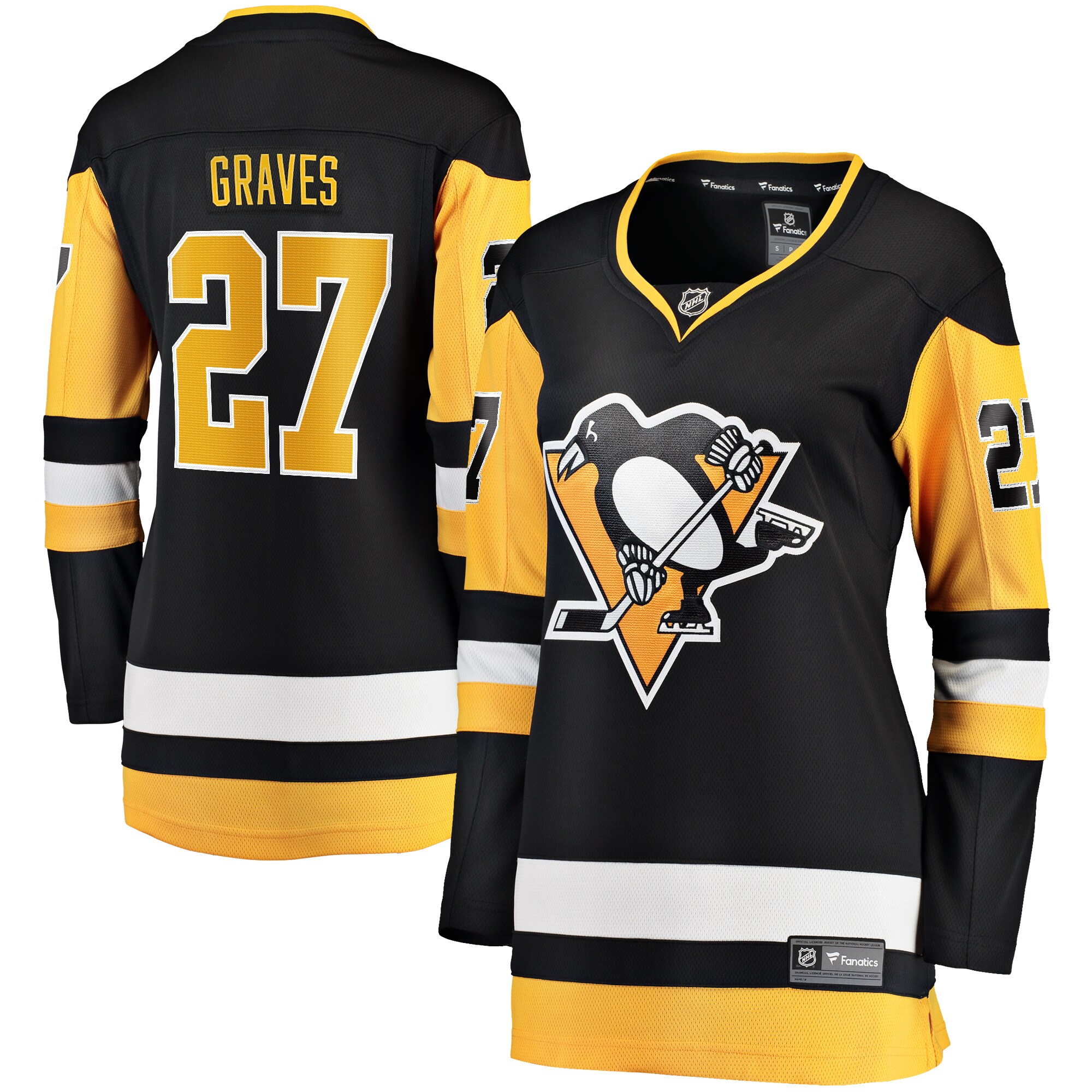 Ryan Graves Pittsburgh Penguins Fanatics Women’s Home Breakaway Player Jersey – Black