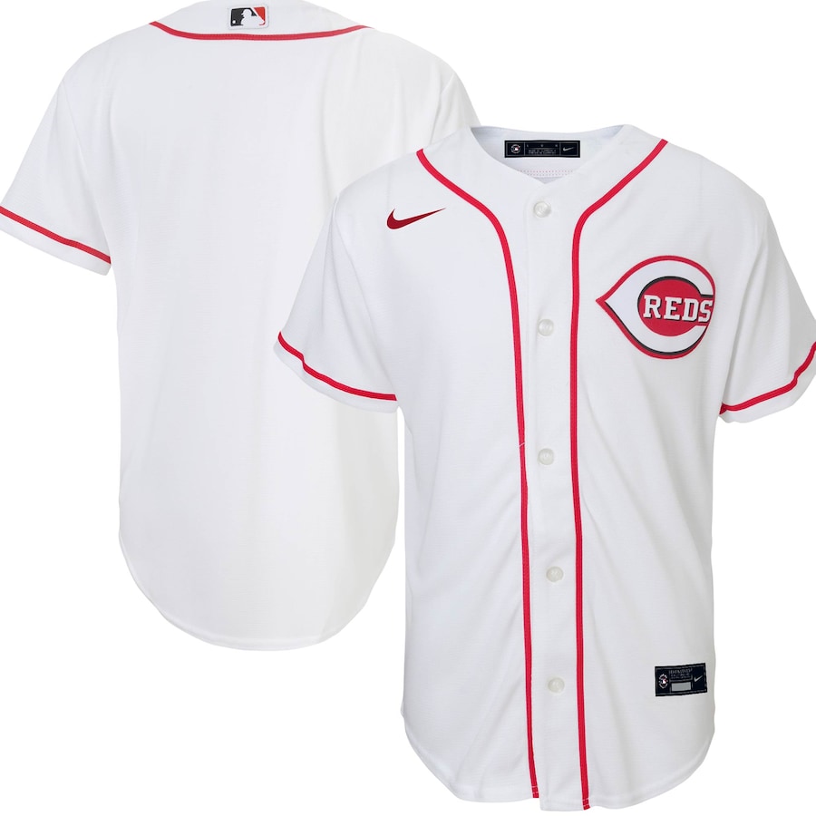 Cincinnati Reds Youth Home Team Jersey White