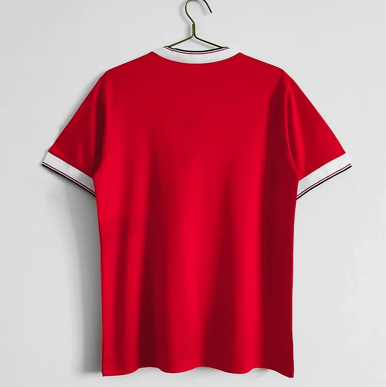 Retro 1983 Manchester United Home Soccer Shirt Jersey