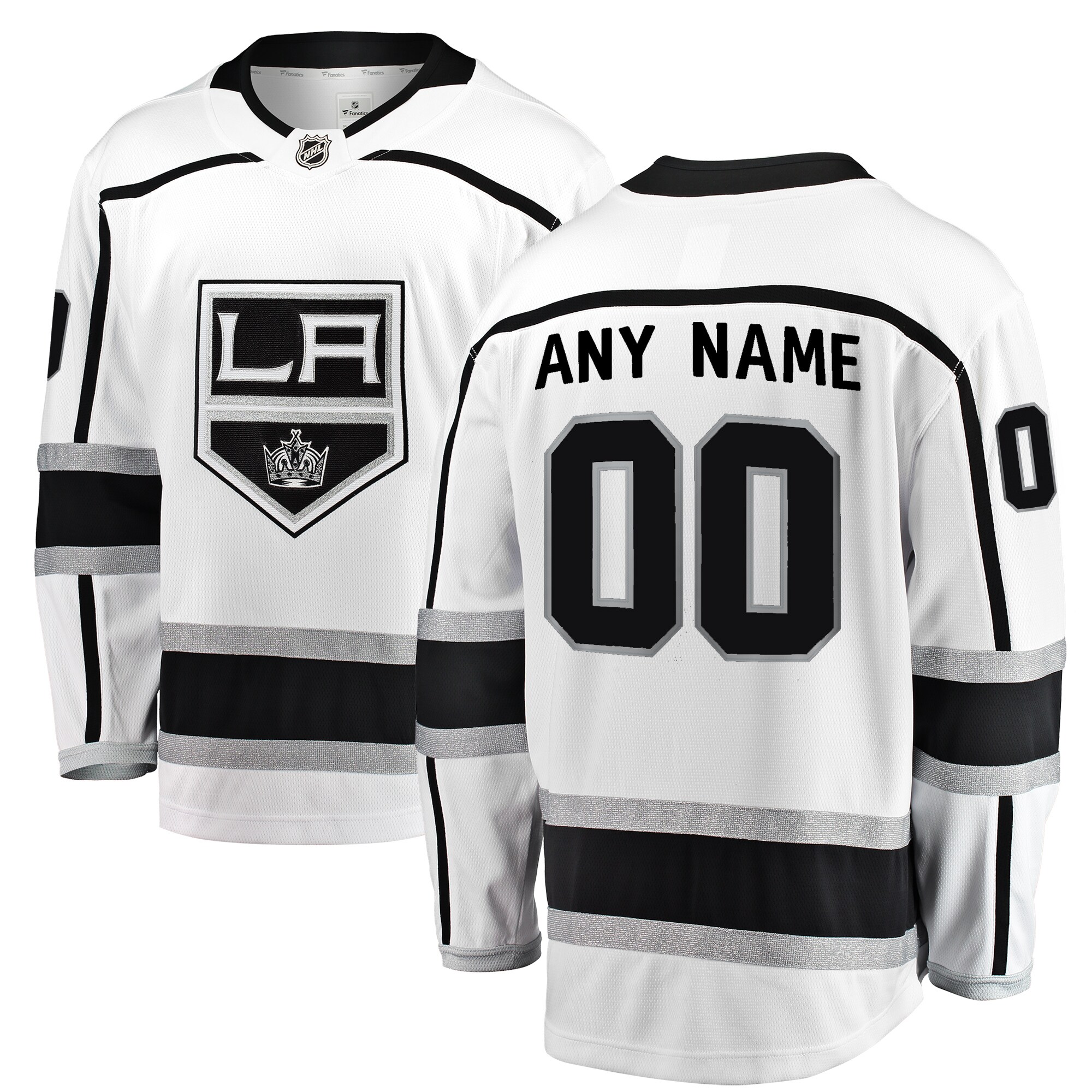 Los Angeles Kings Fanatics Away Breakaway Custom Jersey – White