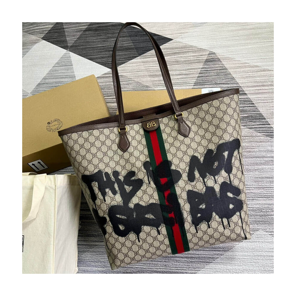 Balenciaga x Gucci Hacker Graffiti Large Tote Bag
