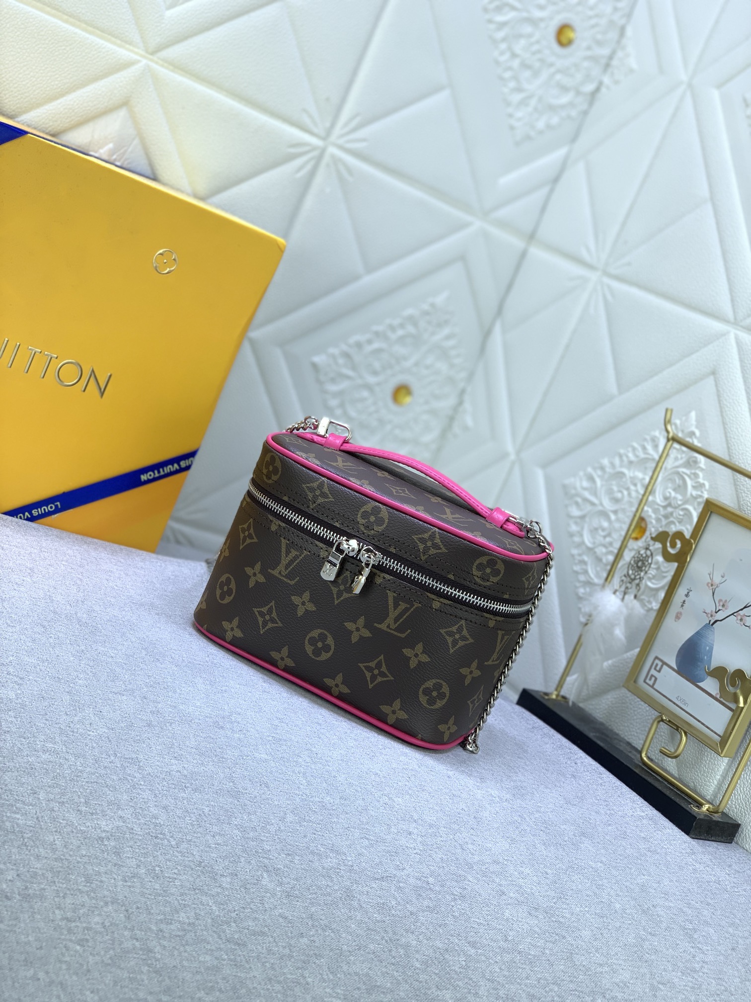 Louis Vuitton Nice Mini Monogram Canvas Pink 20Cm M46767