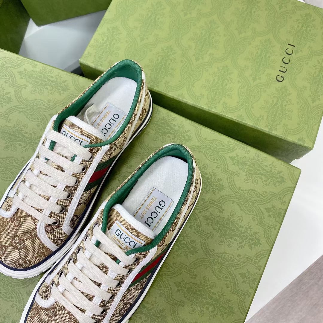 Gucci Tennis 1977 Sneaker Beige Abony 606111 Hvk20 9766