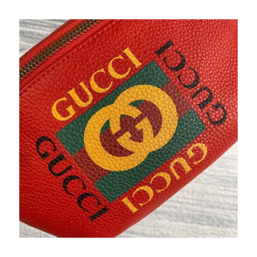 Gucci Coco Capitán Print Belt Bag Red