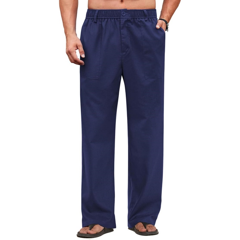 Men's Casual Linen Cotton Pants