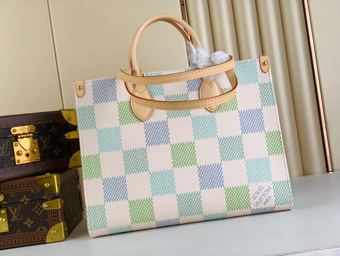 Louis Vuitton Onthego Mm Autres Toiles Damier Pistachio N40518 35Cm
