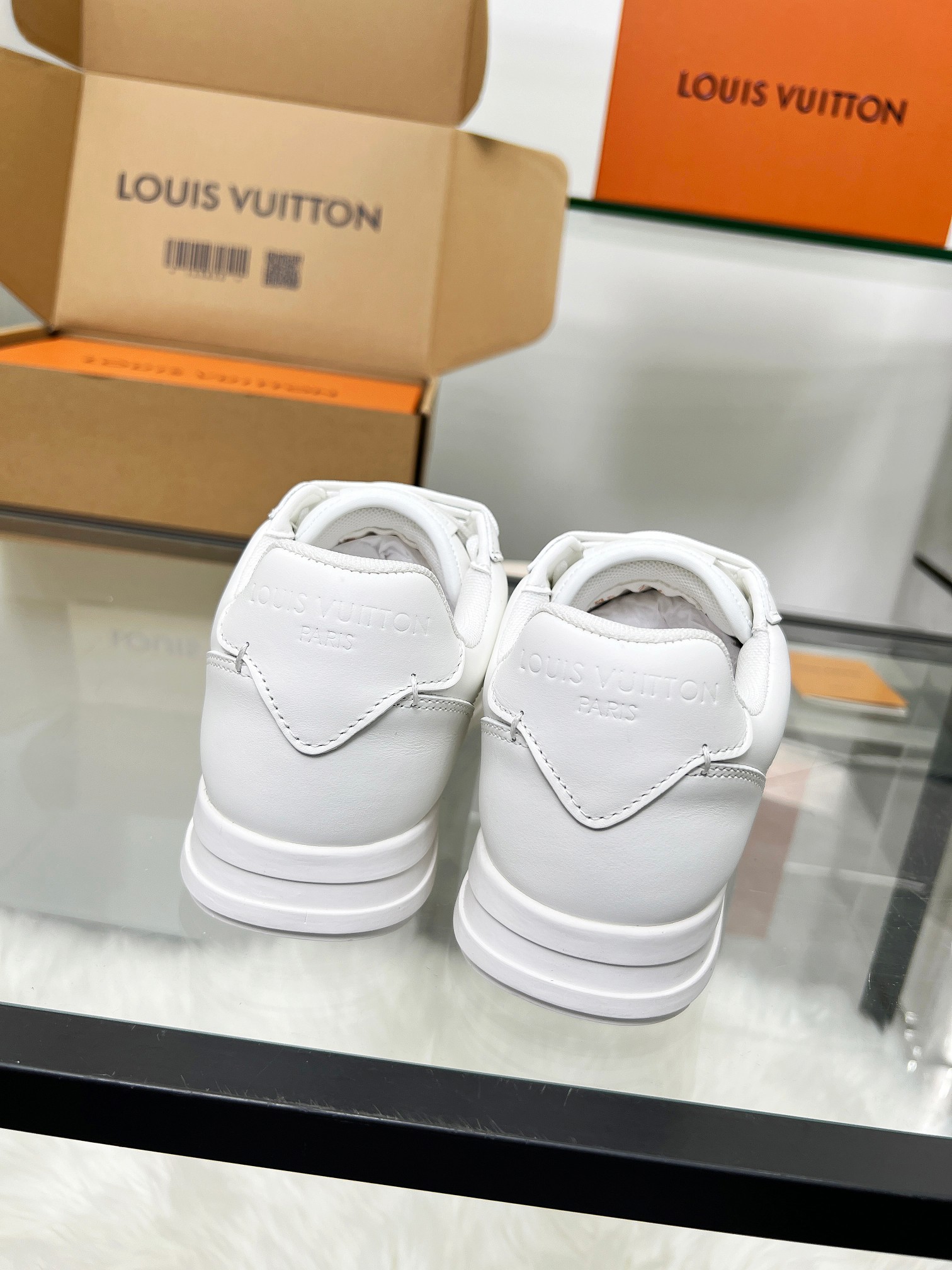Louis Vuitton LV Trainer Triple White Sneakers – Clean All White Leather – Women’s Shoes