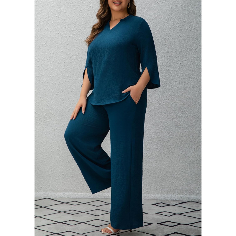 Pants Suits for Women Dressy Plus Size 2 Piece