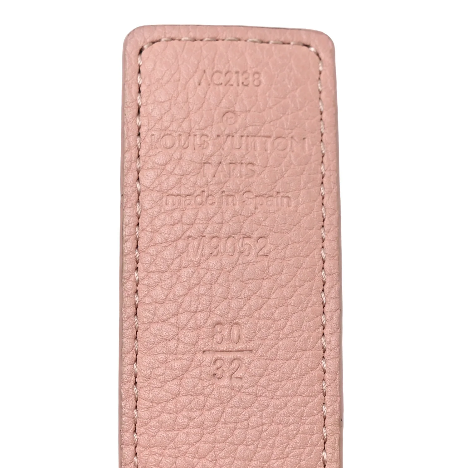 Calfskin Monogram 30mm LV Initiales Reversible Belt 80 32 Rose Ballerine