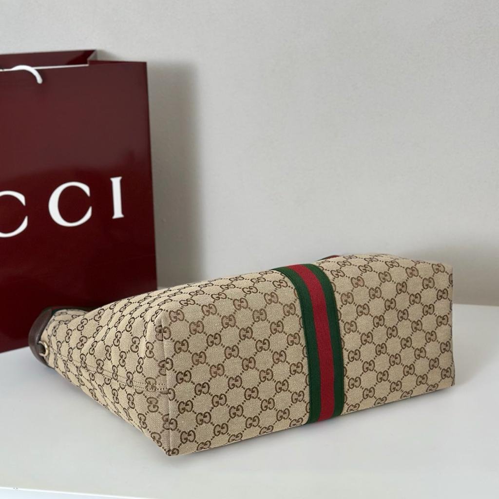Gucci Giglio Large Tote Bag 54cm/21.3in Beige And Brown 853971