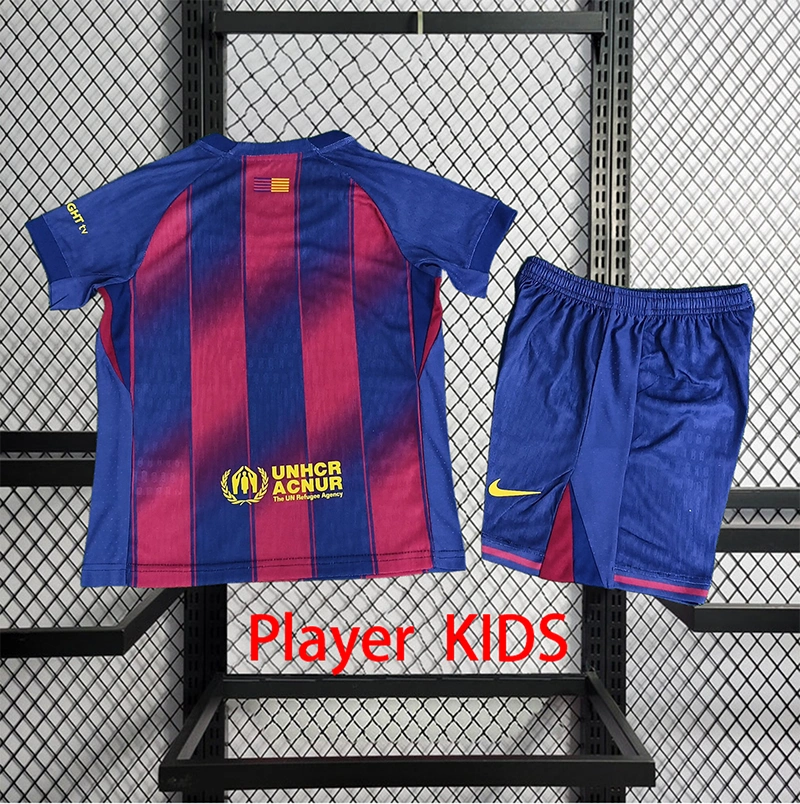 Player 2025-26 Barcelona Home KIDS Football jersey