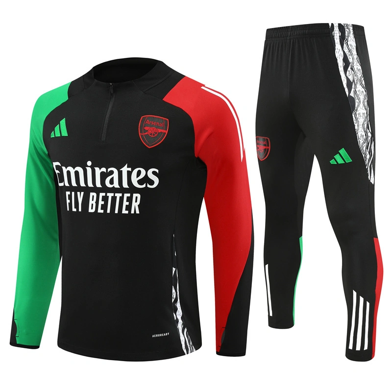 2024-25 Arsenal Black Long Sleeve Training Suit