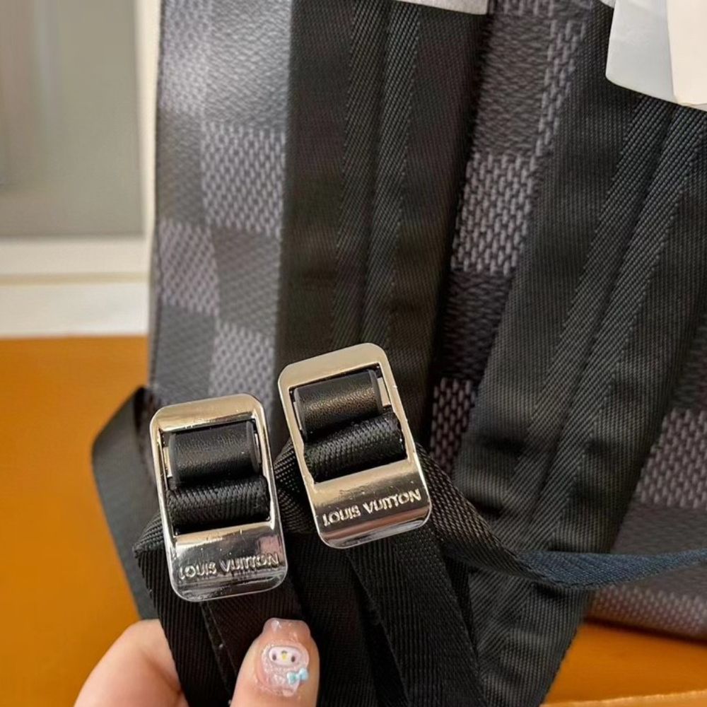Louis Vuitton Excellent Campus Backpack Black And Gray 29Cm