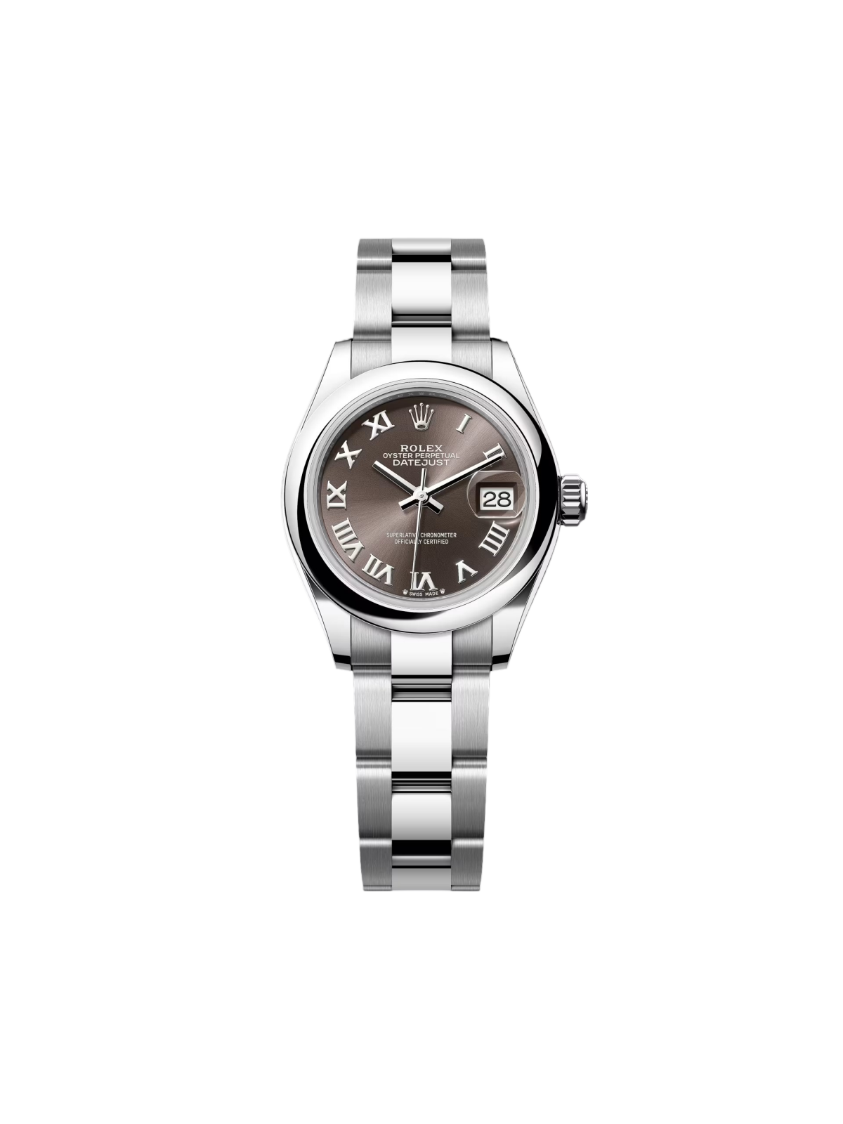 Rolex Lady-Datejust 28mm  m279160 Oyster Perpetual Dark Grey Dial Oyster Bracelet