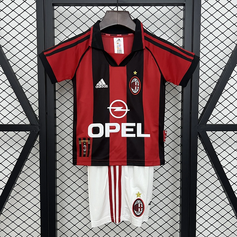 Retro kids 1998-99 KIDS AC Milan Home SHEVCHENKO ALBERTINI BOBAN BIERHOFF MALDINI Football jersey