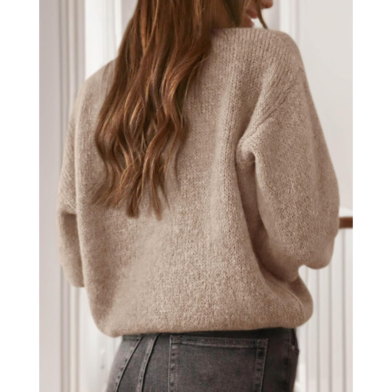 Cardigan Sweaters for Women Fall 2026 Crewneck Button Up