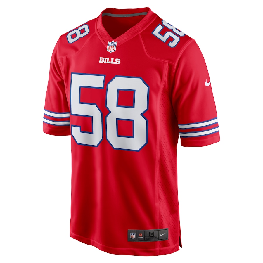 Men's Buffalo Bills Matt Milano Nike Red Alternate Game Jersey