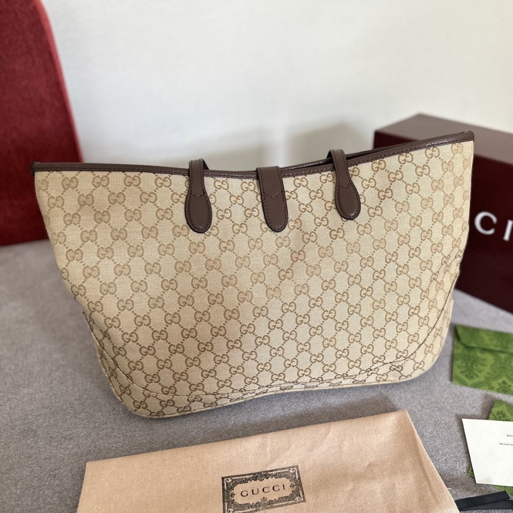 Gucci Jackie Large Tote Bag Sand And Dark Brown 45Cm 867014 FAFV2 9651