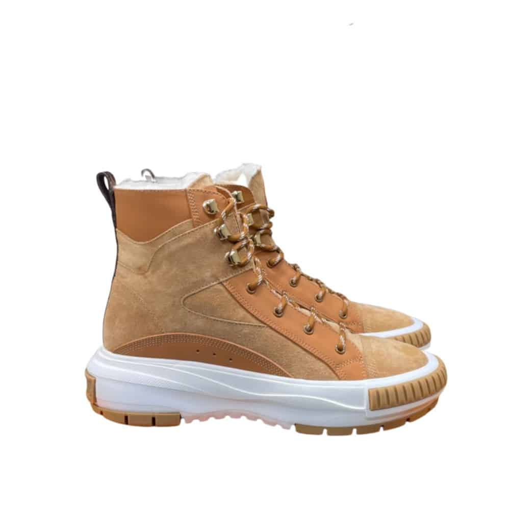 Louis Vuitton Squad Sneaker Boots Suede Brown